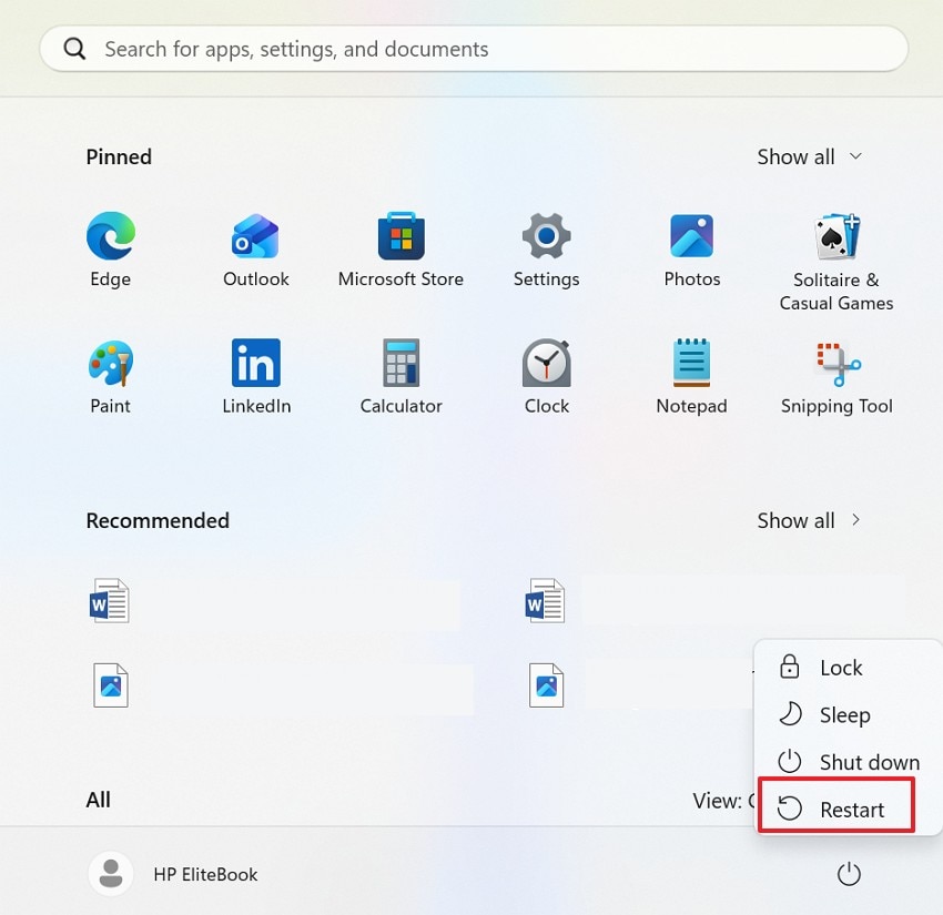 restart pc to fix the error