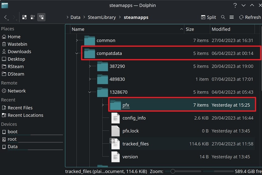 navigate to pfx for missing files