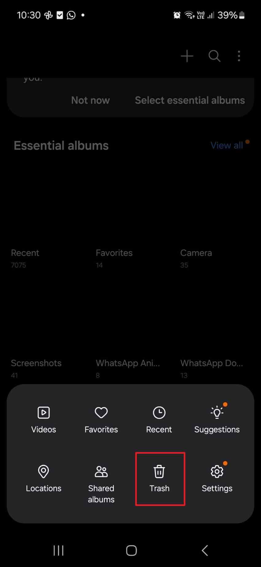 check android trash