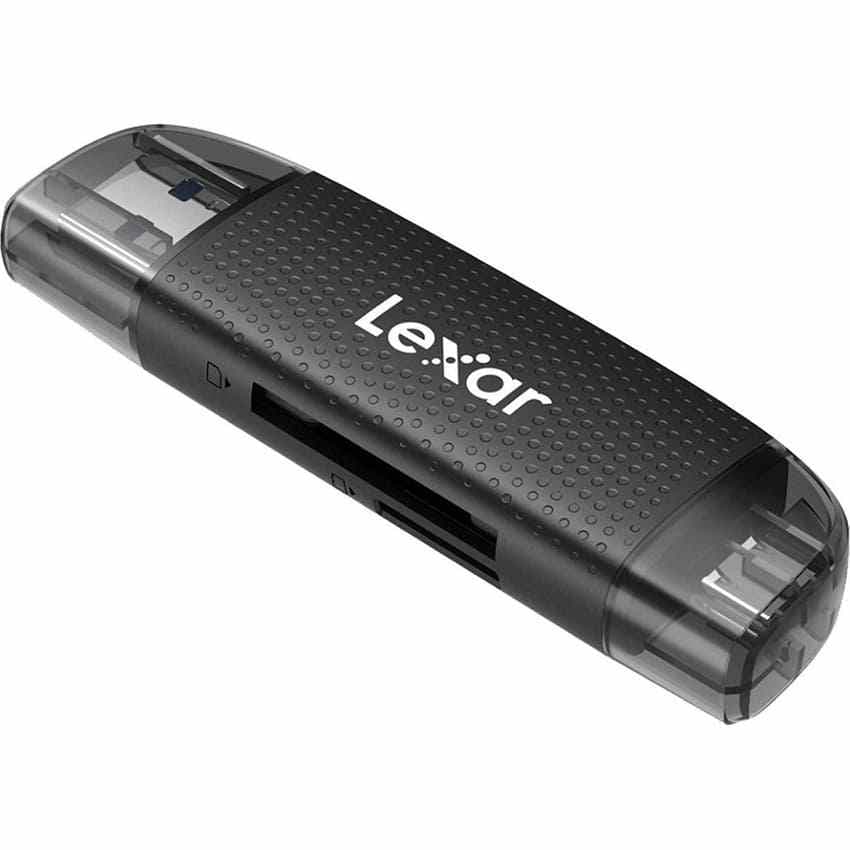 dual slot lexar reader for memory cards
