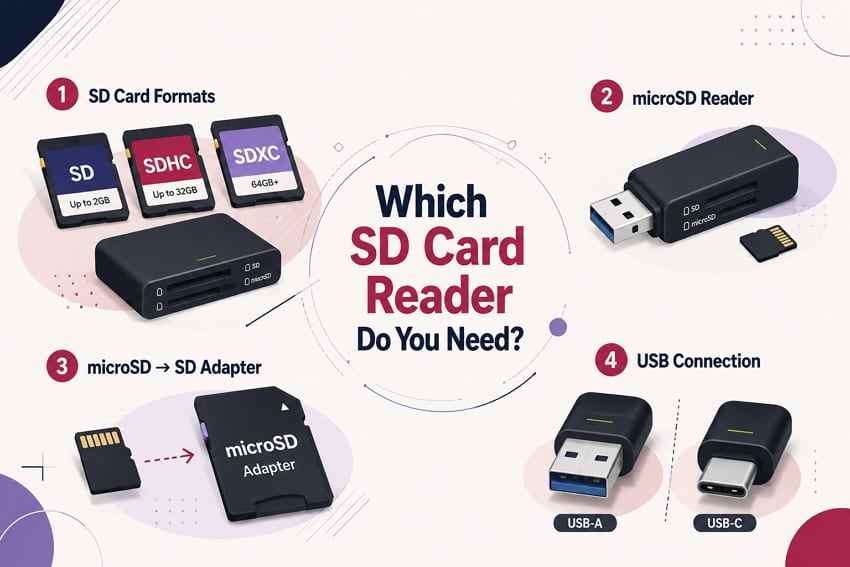 sd formats microsd adapter and usb reader options