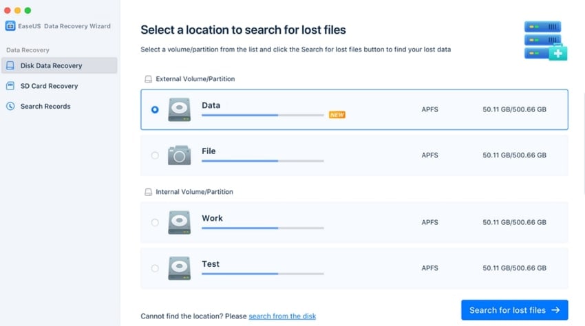 easeuse data recovery for mac