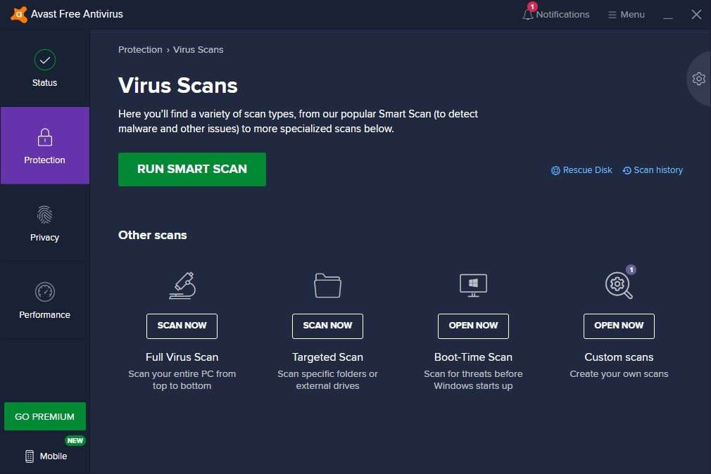 avast free antivirus and spyware remover