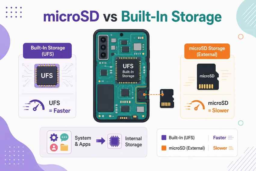 comparing microsd and internal storage