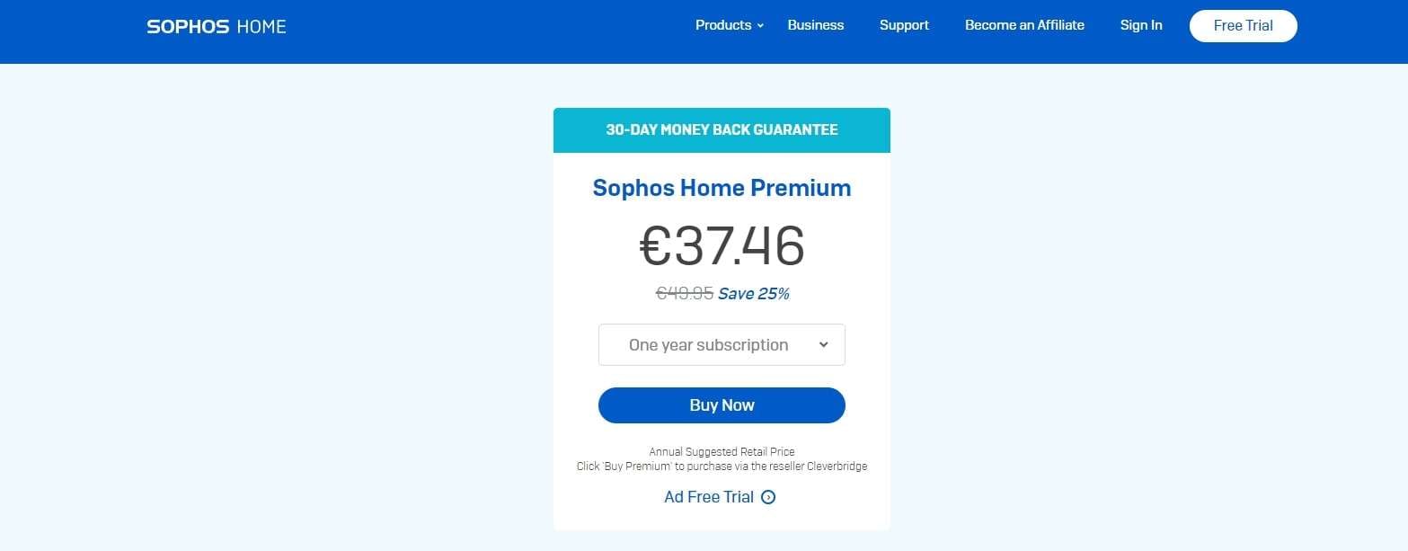 sophos home premium pricing 