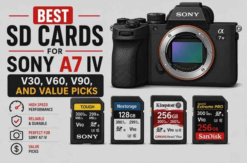Best SD Cards for Sony A7 IV: V30, V60, V90, and Value Picks