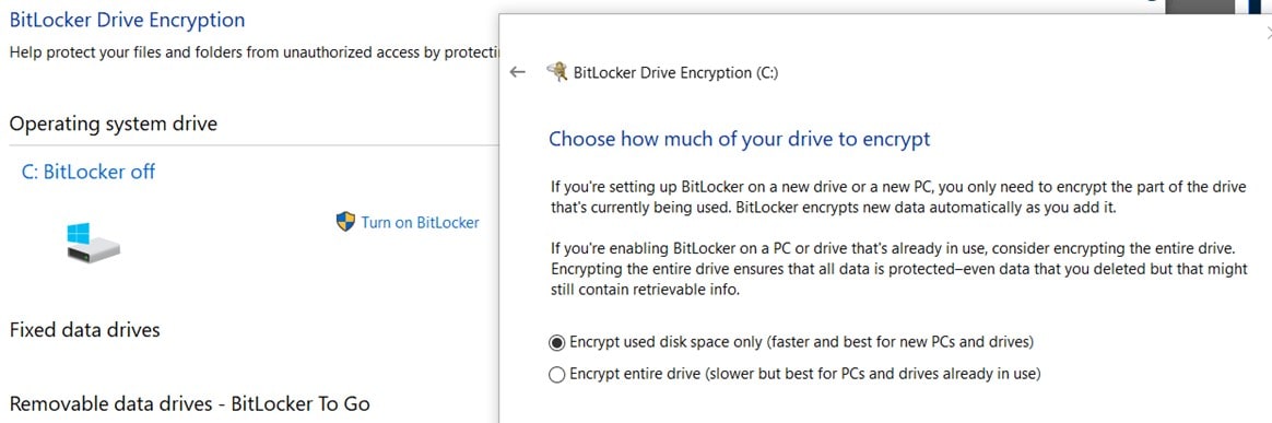 bitlocker encrypt hard drives