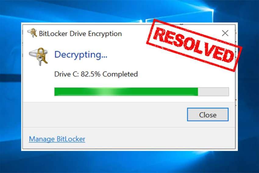 [Corrigido] BitLocker Stuck Encrypting or Decrypting