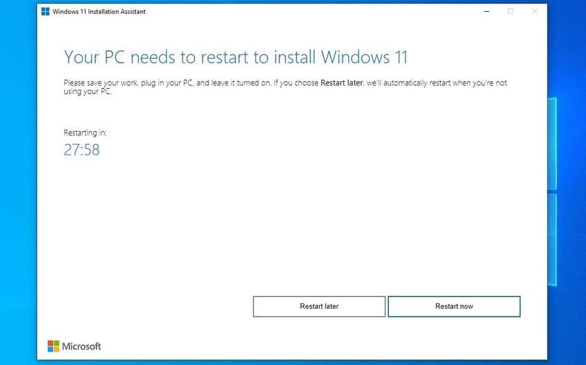 reinicia tu computadora para instalar windows 11 y arreglar bitlocker atascado cifrando o descifrando