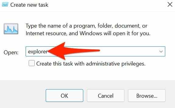 launch explorer exe manually