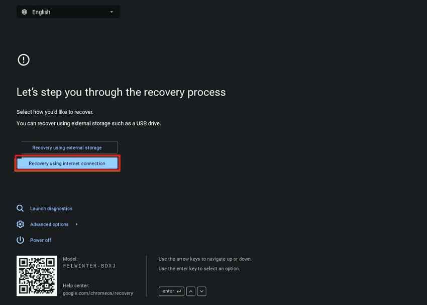 enter chromebook recovery mode