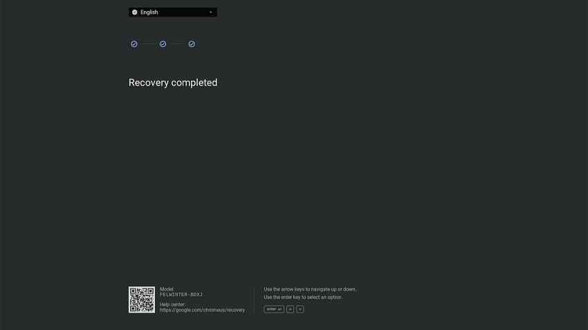 start chromebook recovery mode