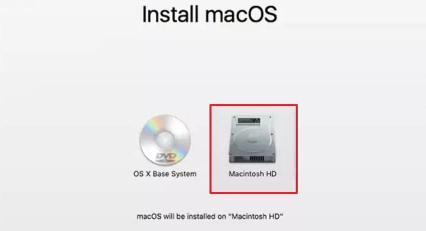 choose desired drive option