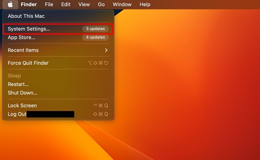 open system settings