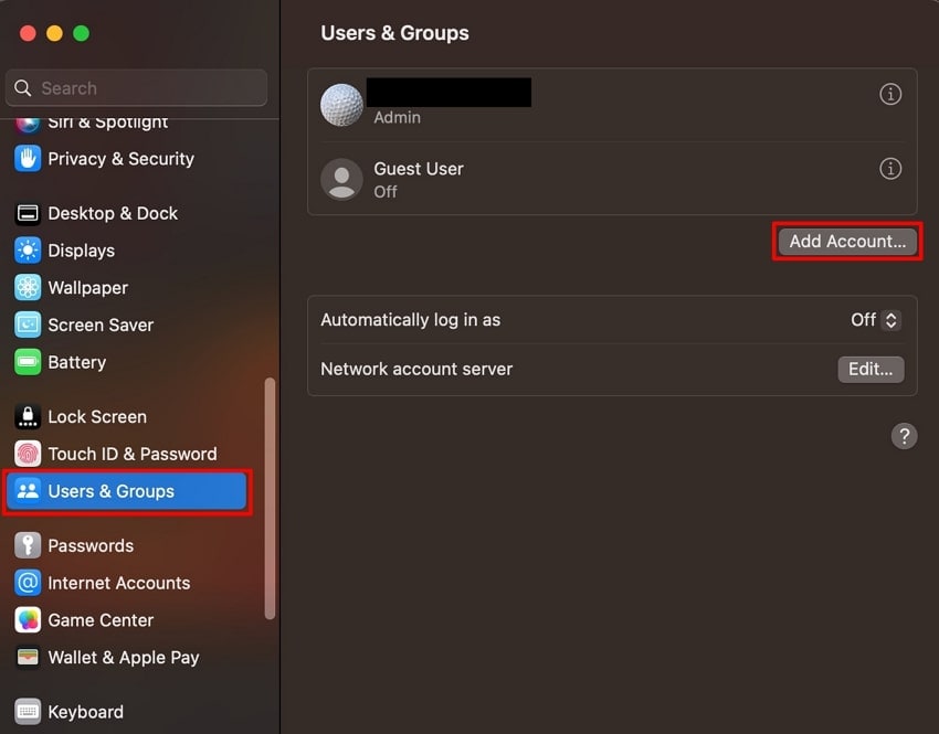 choose users and groups