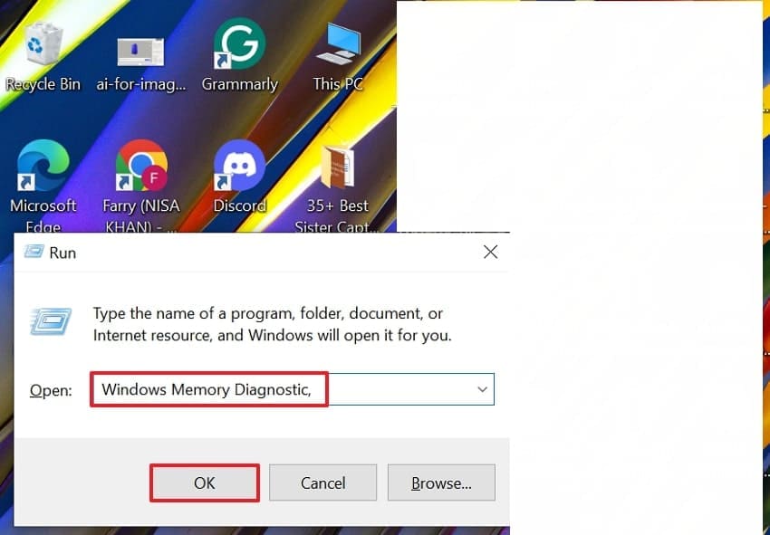 open windows memory diagonostic