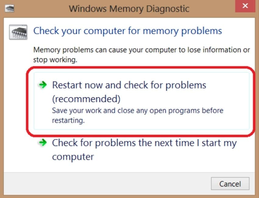 choose desired option