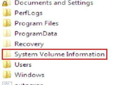 open system volume information