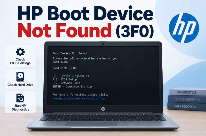 Boot Device Not Found HP: How to Fix Hard Disk 3F0 Error