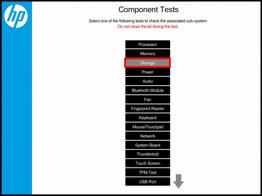 open hp component tests