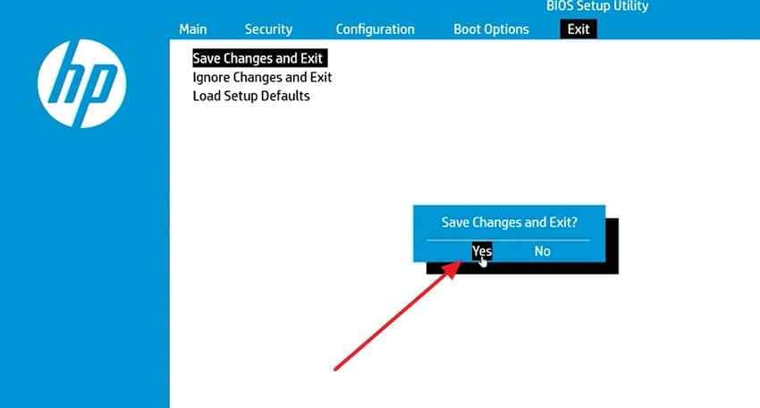 restore hp bios defaults