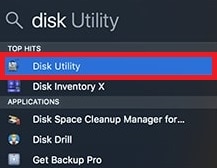 launch the disk utility software