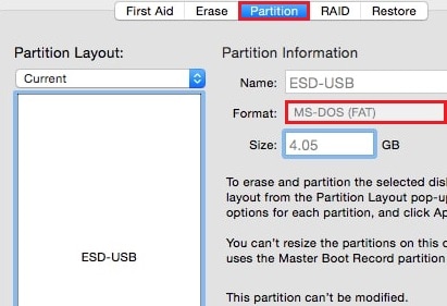 ms-dos (fat) partition