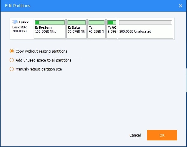 bootable hard drive clone edit partitions