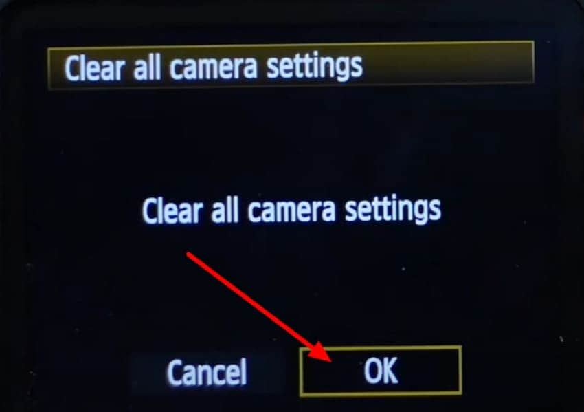 clear camera settings