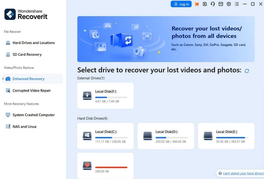 initiate enhanced recovery through recoverit