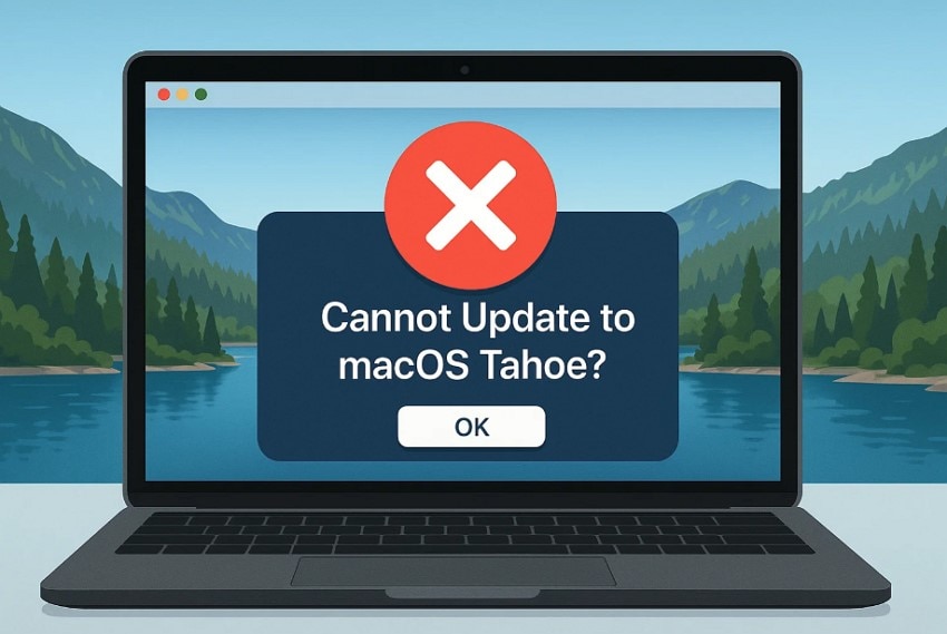 unable to update macos tahoe