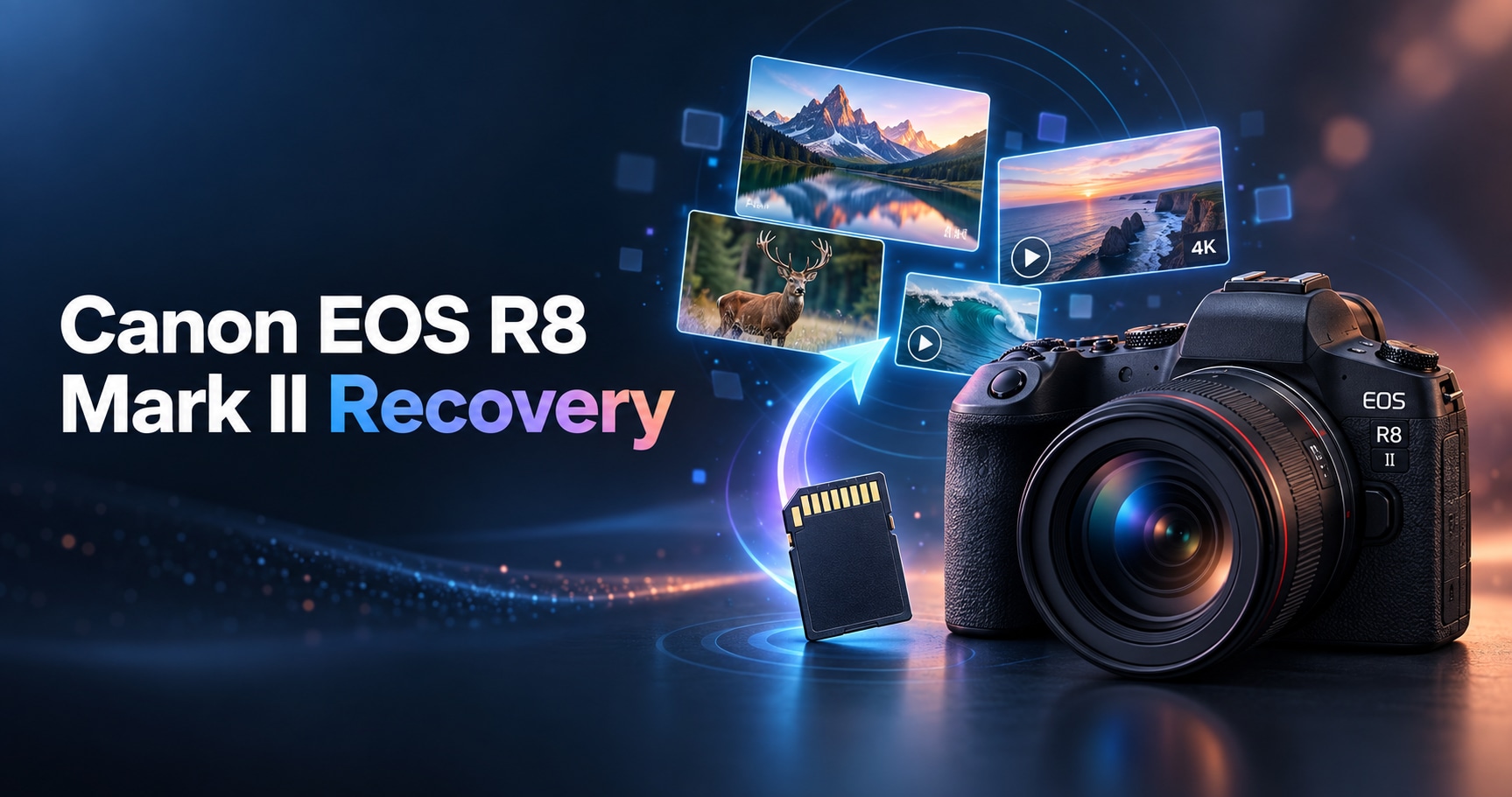 Canon EOS R8 Mark II Recovery: Recover Deleted CR3, JPEG, HEIF and 4K Files