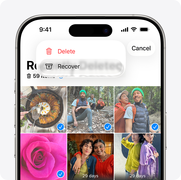 iphone photos recently deleted view and recover control