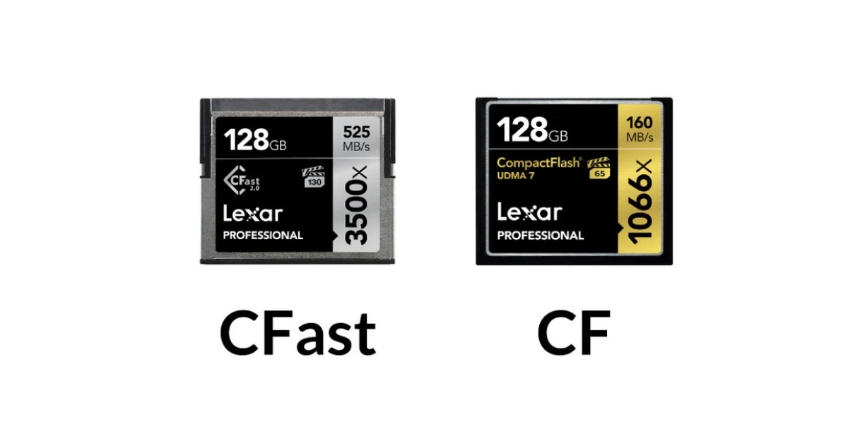 difference between cf and cfast card