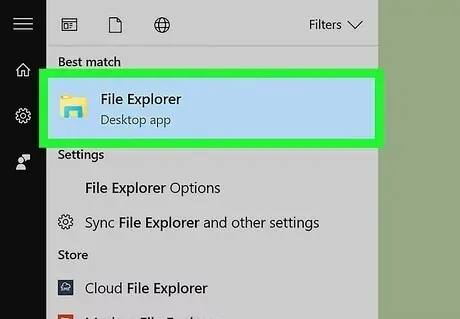 open the file explorer of the windows 10 hard drive