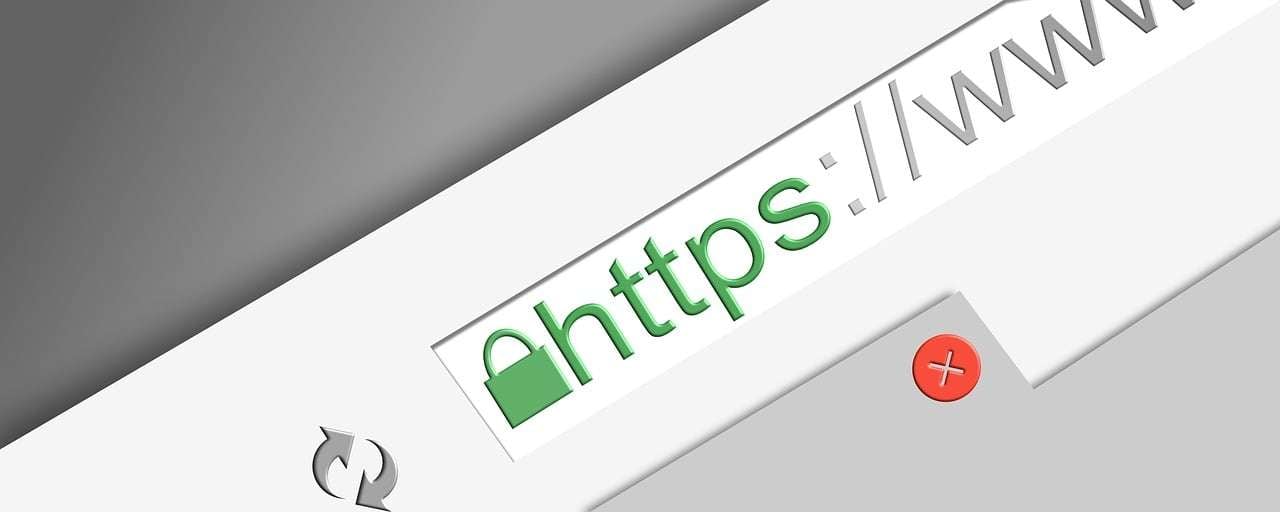 close-up of a https link 