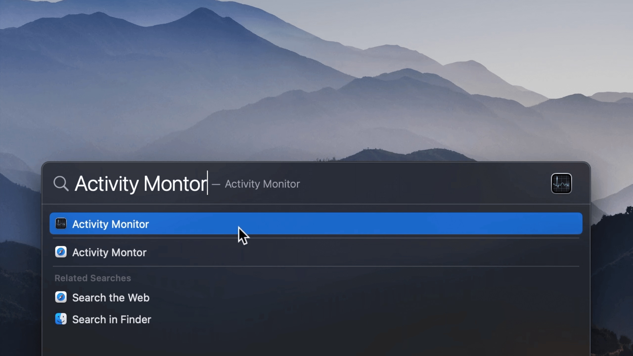 search activity monitor