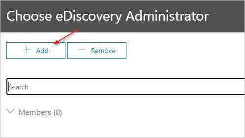 choose ediscovery administrator roles