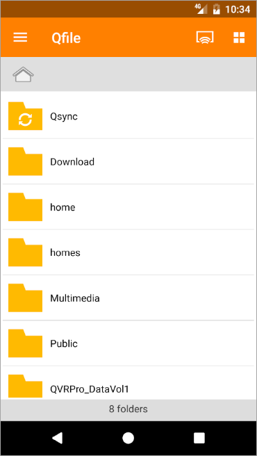 select folders you want to share