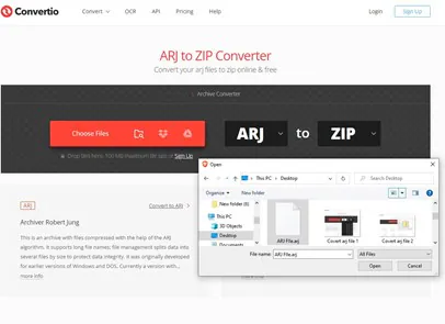 escolha os arquivos para converter