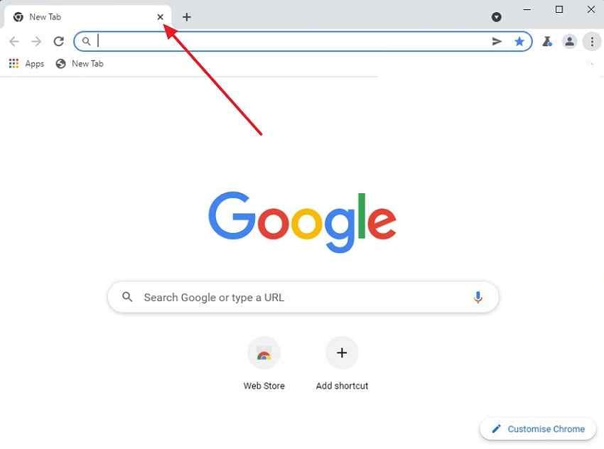 frozen chrome tab reload option