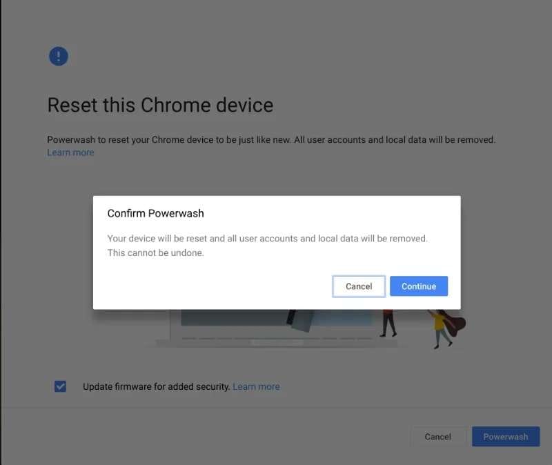 factory reset your chromebook