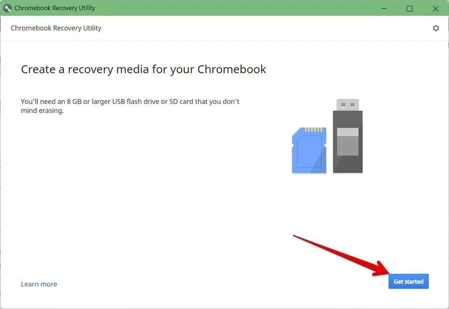 Utilità di ripristino del Chromebook