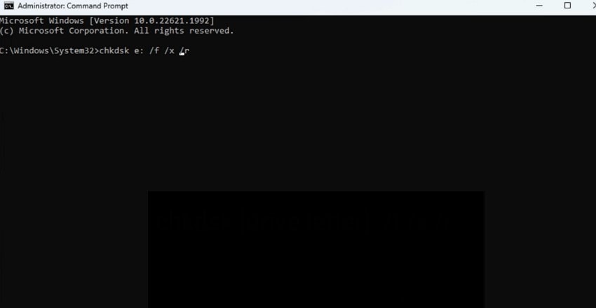 run chkdsk command on cmd