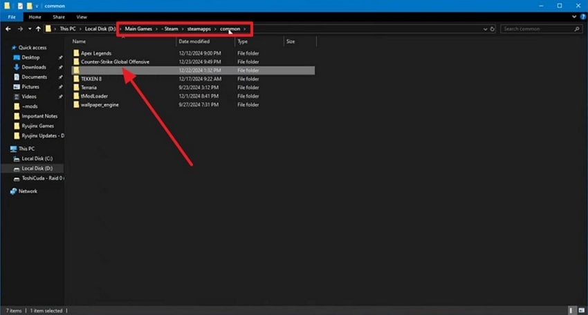 find folder and access saved files
