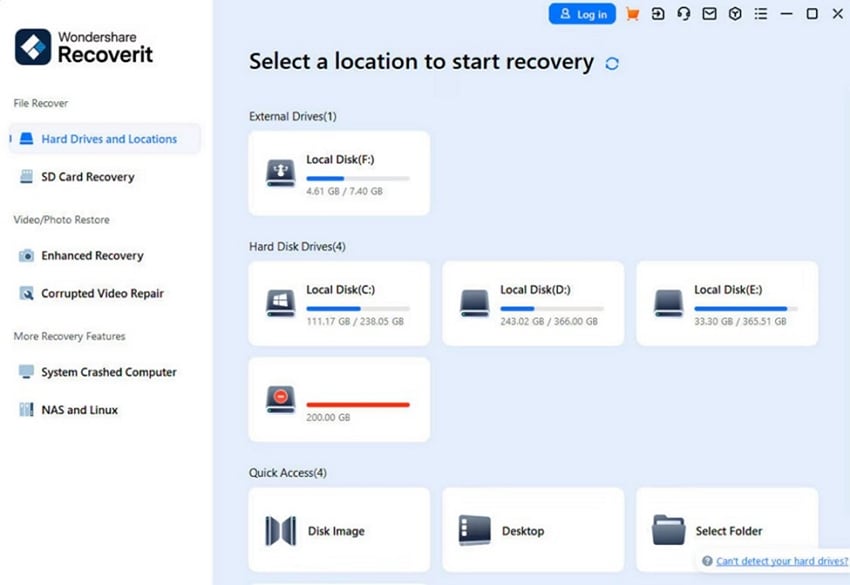 launch recoverit for file retrieval