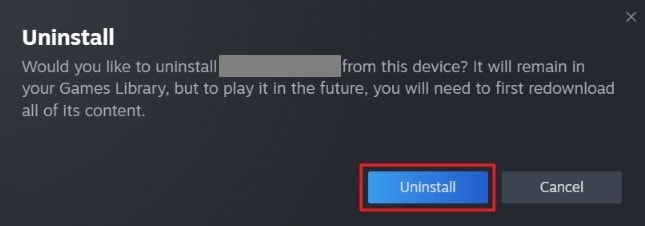 hit uninstall button