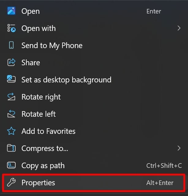 click properties option of program