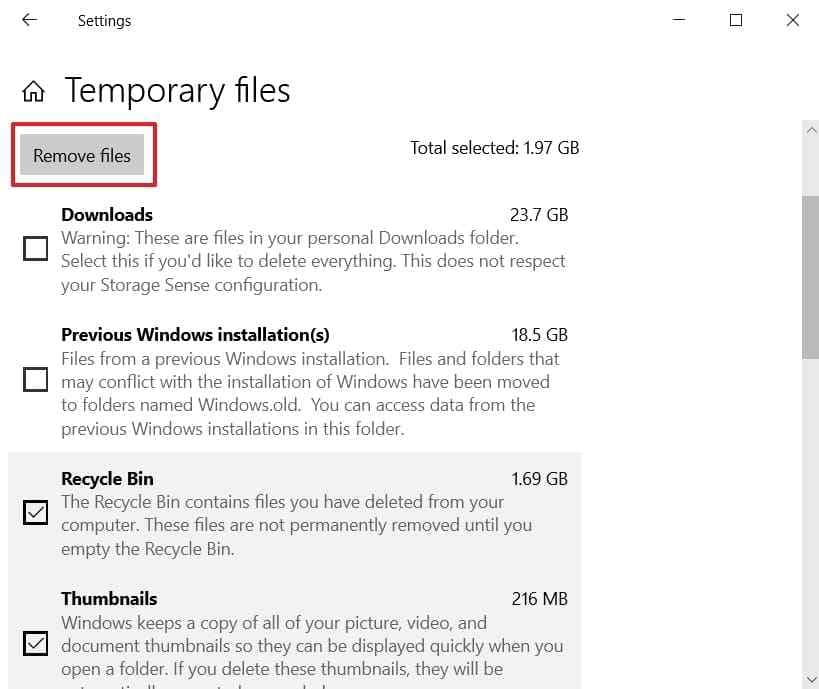 remove windows temporary files