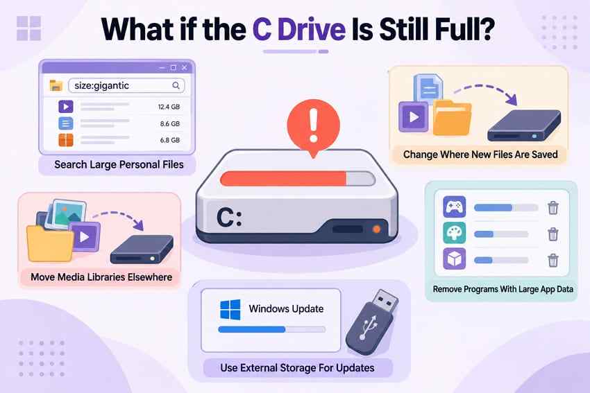 c drive storage recovery options